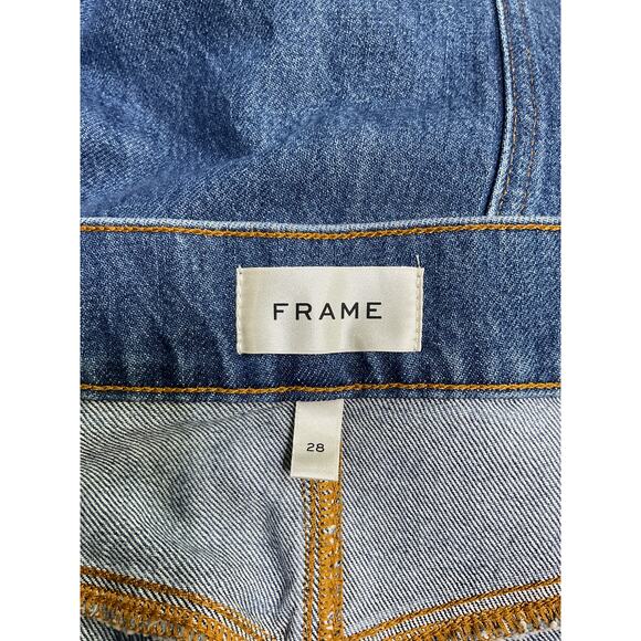 Frame Modern Pocket Blue Cotton Midi Skirt Size 28 - Picture 4 of 5